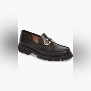 FERRAGAMO Bleecker Reversible Bit Lugged Loafer (Men) Nero Leather
